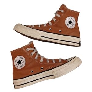 Converse High-Top Sneakers in Brown and White